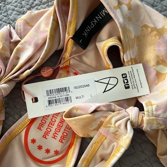 Minkpink Swim | Brianna Tie Bottoms Multi NWT Large - Picture 6 of 9